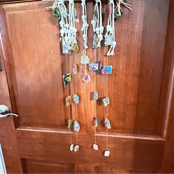 OOAK Assemblage Art Sculpture Hanging Decor Resin Handmade Mosaic Indoor/Outdoor - Picture 7 of 16